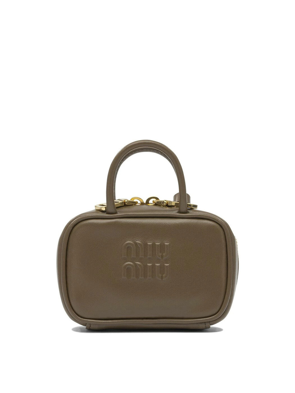Miu Miu Tech Beau Leather Tote Bag Green